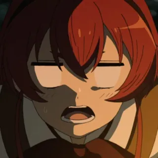 😑 ac166258 anime, red hair, cartoon telegram sticker