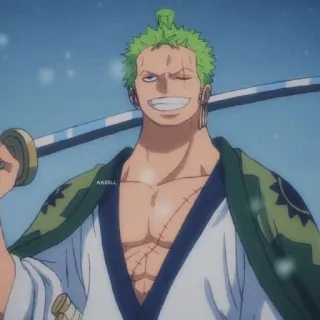 ☘ c292b6a2 Zoro One Piece anime, one piece, zoro, swordsman, character, manga telegram sticker