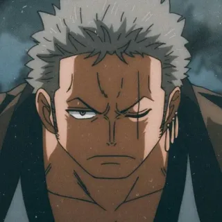 ☘ db7e41f7 Zoro One Piece anime, one piece, zoro, roronoa zoro, swordsman, pirate telegram sticker