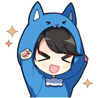 😆 fb0dab8c chibi, kawaii, anime, cute, stars, hoodie, sparkle telegram sticker