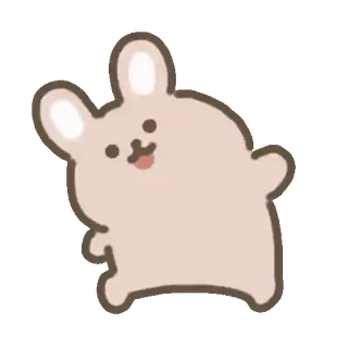 🐰 b3b162b8 กระต่าย, น่ารัก, บันนี่, สัตว์, การ์ตูน telegram sticker
