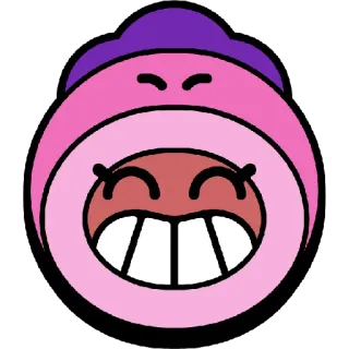 😂 6d07ece6 만화, 얼굴, 웃음, 분홍색, 캐릭터, 스티커 telegram sticker