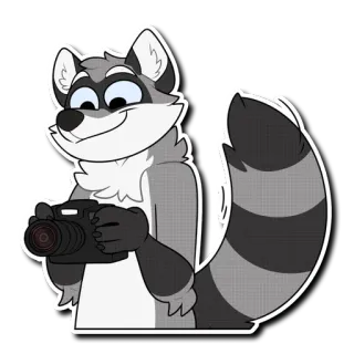 Rosco Raccoon telegram stickers