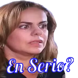 😱 3006e506 En Serio? Мем, Вопрос, Сомнение, В замешательстве, Выражение, Женщина telegram sticker