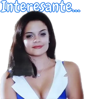 🤙 698439de Interesante... женщина, интересно, человек, испанский, выражение telegram sticker