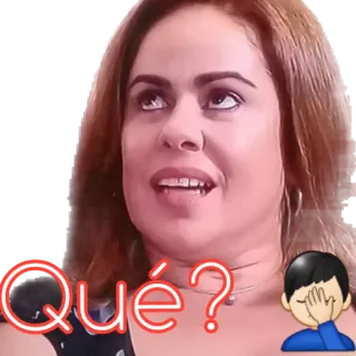 🤦‍♀️ c95012a4 Qué? вопрос, женщина, выражение, испанский, что telegram sticker
