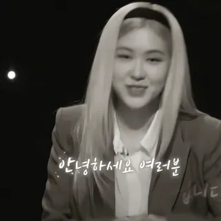 🐢 5ba49e19 Rose 안녕하세요 여러분 K-pop, cantor, celebridade, Blackpink, Rosé telegram sticker