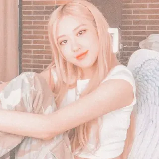 🌸 06c23568 Rosé kpop, rose, penyanyi, rambut pink, orang, selebriti, wanita telegram sticker