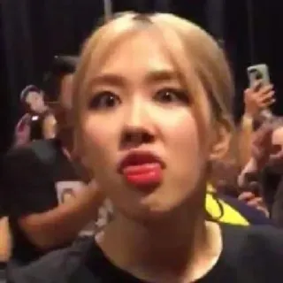 😛 27fc9ac8 Rose kpop, 歌手, セレブ, 変顔, ポートレート, 女性 telegram sticker