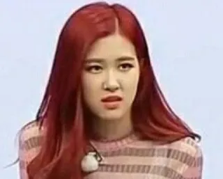 😒 5bcb6c54 女性, 顔, 表情, ポートレート, 赤髪, 人物, ミーム telegram sticker