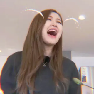 🍰 46a5a5a0 femme, personne, rire, sourire, joyeux, heureux telegram sticker