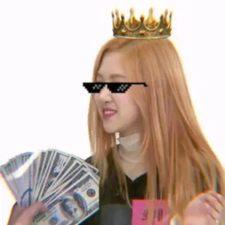 🍪 4a5aeb5a argent, lunettes de soleil, couronne, liquide, richesse, drôle telegram sticker