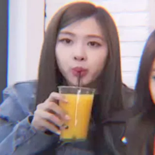 🥂 72dc8ec0 femme, boire, jus d'orange, portrait telegram sticker