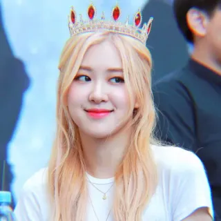 🍱 9c81027c Rose personne, femme, couronne, K-pop, rose, Blackpink telegram sticker