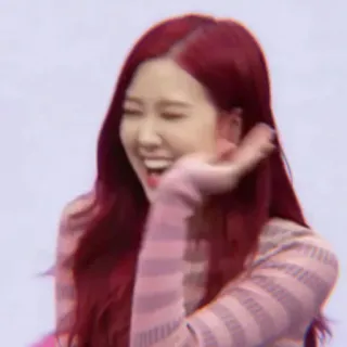 🍪 ff60c3f4 femme, rire, rose, joyeux, personne, cheveux telegram sticker