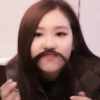 🌸 3315107c donna, baffi, divertente, faccia, ritratto telegram sticker