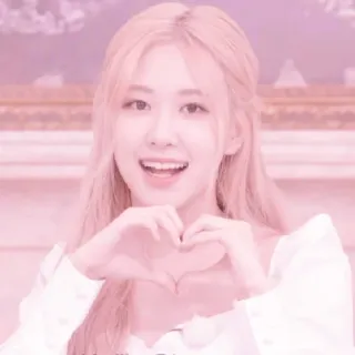 💗 3605d03c Rosé Rosé, Blackpink, K-pop, trái tim, ca sĩ, thần tượng telegram sticker