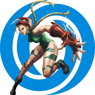 😃 795f7e1d Cammy Street Fighter แคมมี่, สตรีทไฟท์เตอร์, วิดีโอเกม, นักสู้, ตัวละคร whatsapp sticker