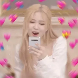 🙂 3b434fae Rose Rose, Blackpink, K-pop, idol, love, hearts, singer telegram sticker
