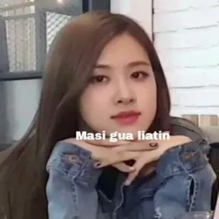 🙂 611f98a5 Masi gua liatin meme, person, woman, face, expression telegram sticker