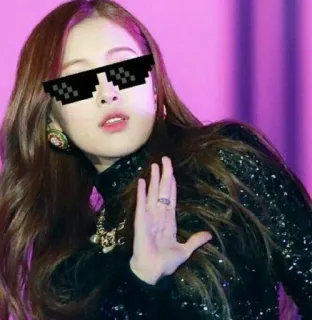 🐰 1cff6e90 mulher, óculos de sol, garota, meme, legal telegram sticker