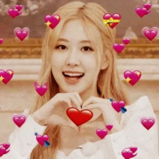 🐰 2f253d21 Rose (Blackpink) kpop, blackpink, rosé, coração, amor, idol telegram sticker