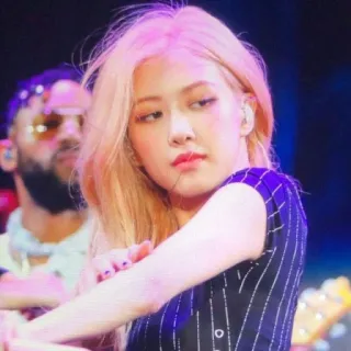 🐰 63ff8415 Rose Rose, cantora, celebridade, K-pop, Blackpink, performance telegram sticker