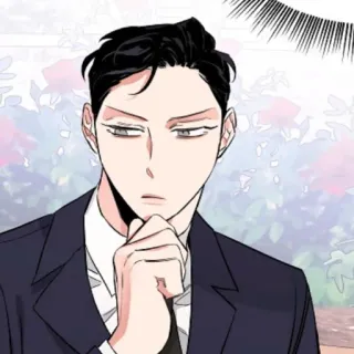 🥀 92661346 hombre, pensando, traje, formal, personaje whatsapp sticker