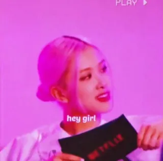 💋 58641b87 hey girl kpop, rose, blackpink, idol, pop whatsapp sticker