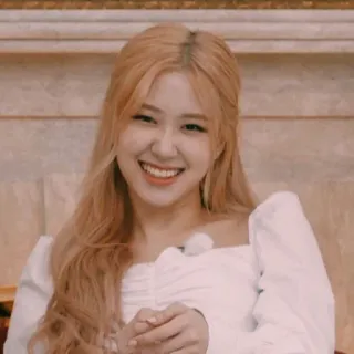 🌹 4e318ca1 Rose Rose, Blackpink, K-Pop, Penyanyi, Selebriti, Wanita, Tersenyum, Korea whatsapp sticker