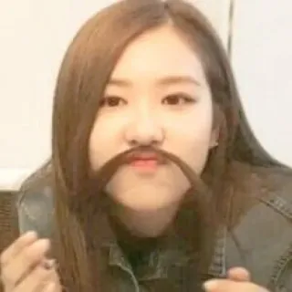 🐹 e31539be wanita, kumis, lucu, potret, cosplay, lelucon telegram sticker