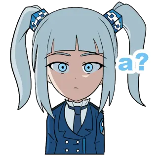 😨 9a714ee1 a? 애니메이션, 스티커, 질문, 여성, 캐릭터 whatsapp sticker