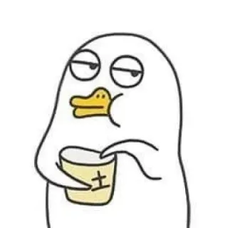 💨 55acfb4c 土 Ente, Cartoon, Illustration, Niedlich, Getränk telegram sticker