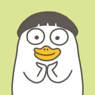 💨 e03f5c63 Ente, Cartoon, süß, Tier, lustig telegram sticker