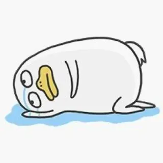 💨 fe5d3d29 traurig, weinend, Cartoon, Ente, Tränen, süß, emotional telegram sticker