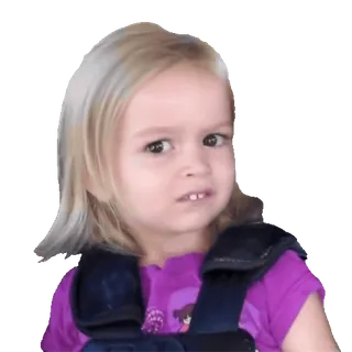 👀 e267765c kind, meisje, verward, meme telegram sticker