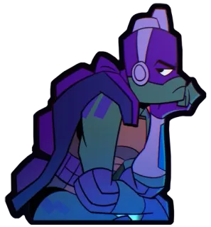 😒 643fb766 Donatello Teenage Mutant Ninja Turtles 忍者, 乌龟, 卡通, 多纳泰罗, TMNT telegram sticker