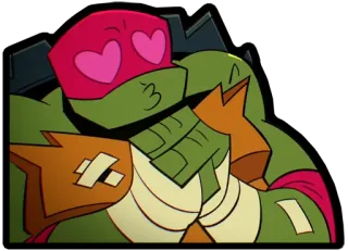 😍 659a1c62 乌龟, 卡通, 亲吻, 爱, 爱心 telegram sticker