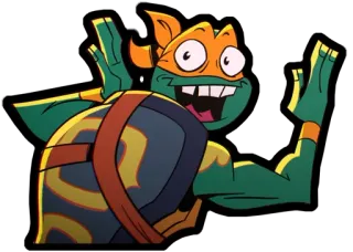 🤡 726e1528 Michelangelo Teenage Mutant Ninja Turtles 忍者神龟, 米开朗基罗, 忍者龟, 卡通人物, 动画, 青少年, 变种人, 乌龟 telegram sticker