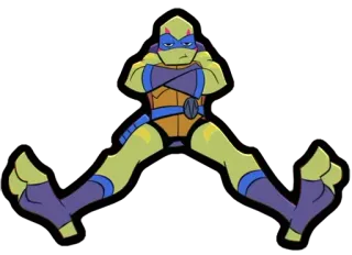 😐 abe81764 Leonardo Rise of the Teenage Mutant Ninja Turtles 青少年, 忍者, 乌龟, 卡通, 蓝色, 忍者神龟：崛起, 莱昂纳多 telegram sticker