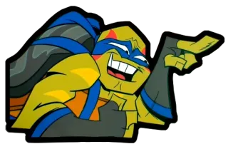 😂 b4656aa7 Leonardo 卡通, 忍者神龟, 角色, 莱昂纳多 telegram sticker