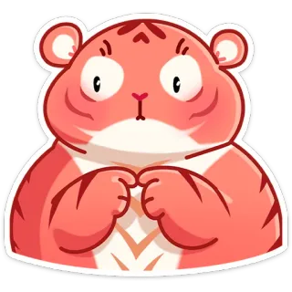 😅 051ed79c tiger, cute, animal, cartoon, sticker, funny, whimsical telegram sticker