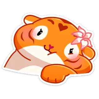 ☺️ de7634eb tijger, schattig, dier, sticker, cartoon, kawaii, zoogdier, katachtige telegram sticker