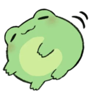 🐸 12839ade 개구리, 귀여운, 동물, 초록색, 만화 whatsapp sticker