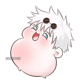 ⚪️ 54cde6bd @HAWKS Anime, Kartun, Kawaii, Chibi whatsapp sticker