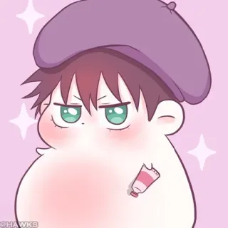 ⚪️ 6316a755 HAWKS stiker, kartun, karakter, seni, lucu, ilustrasi whatsapp sticker