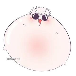 ⚪️ 846b9131 @HAWKS burung, stiker, lucu, chibi, hewan, kocak whatsapp sticker