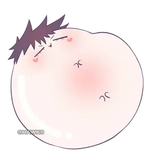 ⚫️ 97fe855a @HAWKS Kartun, Karakter, Stiker, Lucu, Blob, Chibi whatsapp sticker