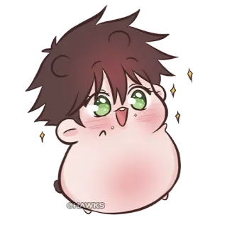 ⚪️ b2b1264d Kartun, Anime, Lucu, Kawaii, Stiker whatsapp sticker