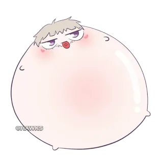 ⚪️ bdac0654 @HAWKS Kartun, Bulat, Karakter, Blob, Lucu, Imut, Stiker whatsapp sticker